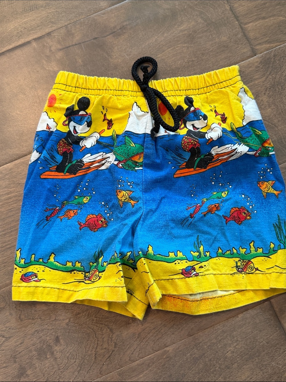 Vintage Mickey Mouse Kids Swim Shorts